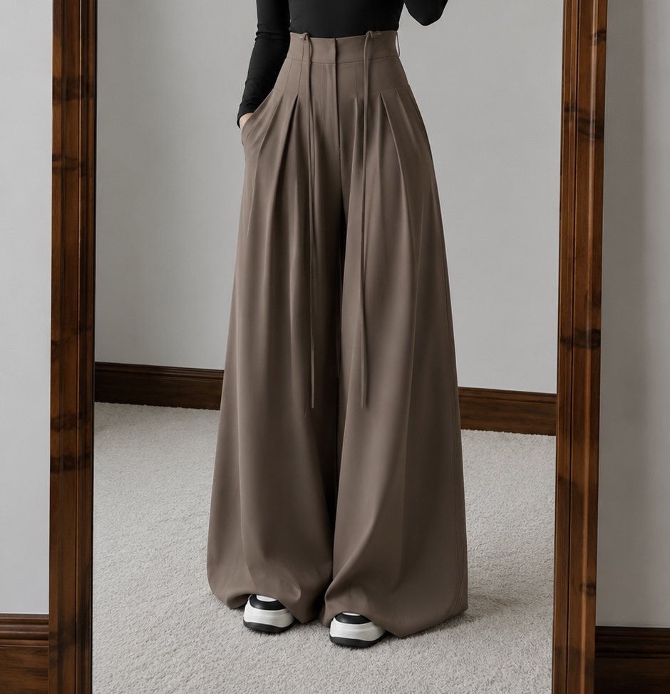 شلوار واید پارچه ای