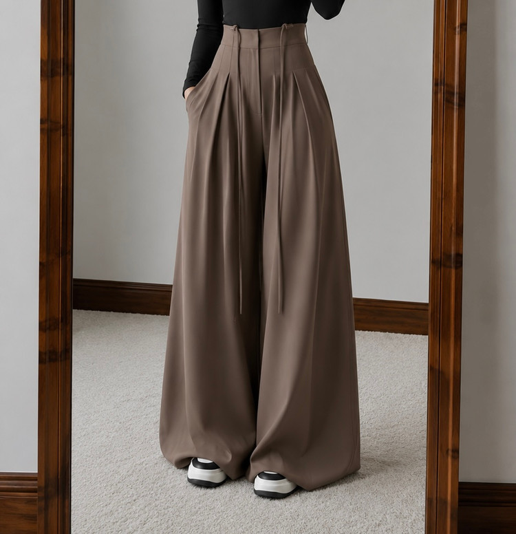 شلوار واید پارچه ای